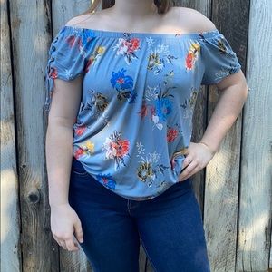 Floral Off The shoulder blouse